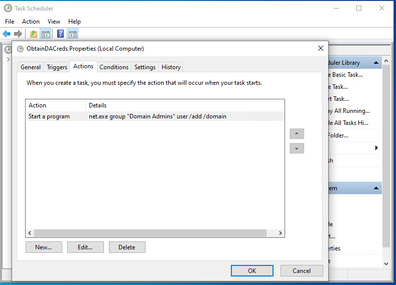 How the action should look when entered correctly