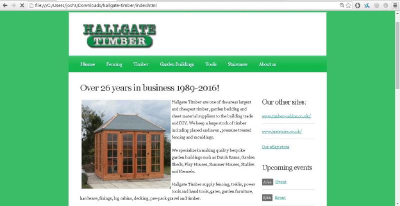 Newly designed Hallgate Timber index