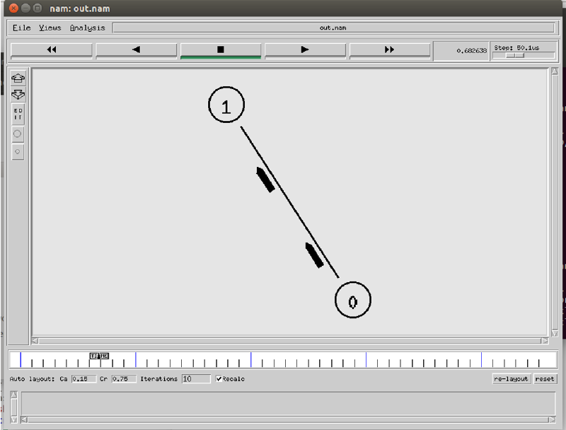 Simulating 2 nodes in NS2