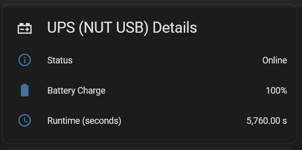 NUT Via USB