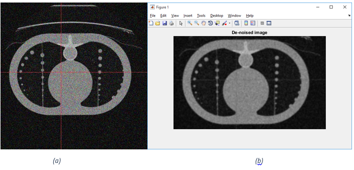 Matlab - (a) Image 4.jpg before median and Gaussian filter (b) after median and Gaussian filter