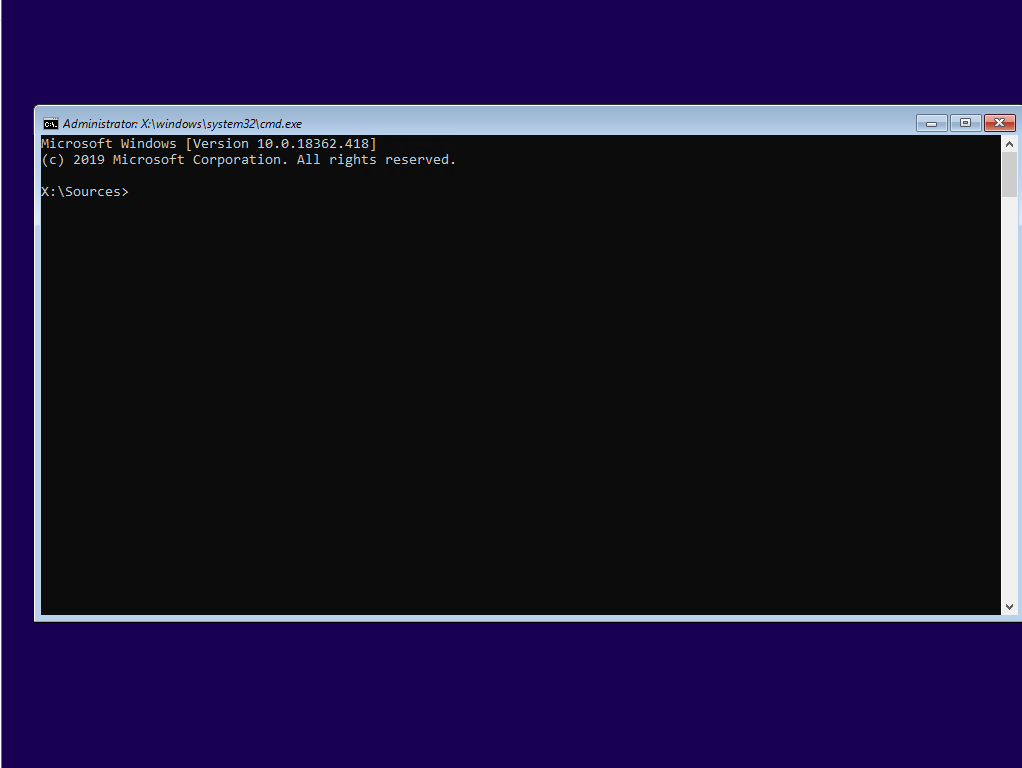 Launching CMD in Windows PE through "Sethx.exe"
